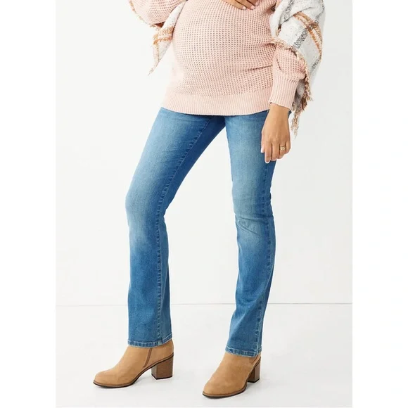 *SOLD*NWT Sonoma Maternity Over-The-Belly Bootcut Jeans Blue Size  8, 10, 16 - Picture 2 of 3